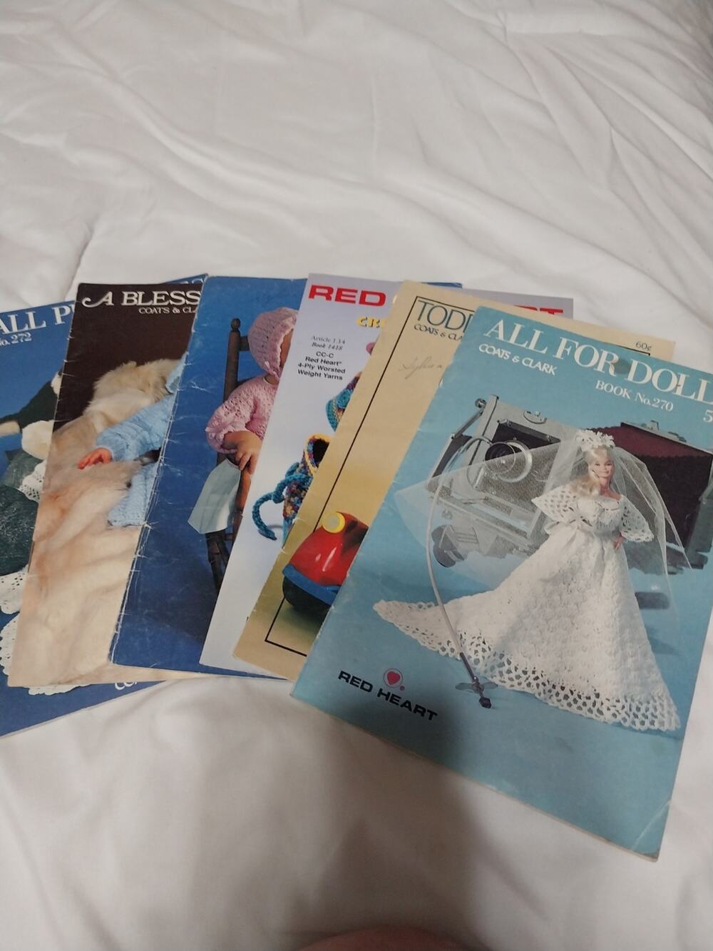 Lot of 6 Vintage Crochet Baby Instruction Booklets For Many Occasions